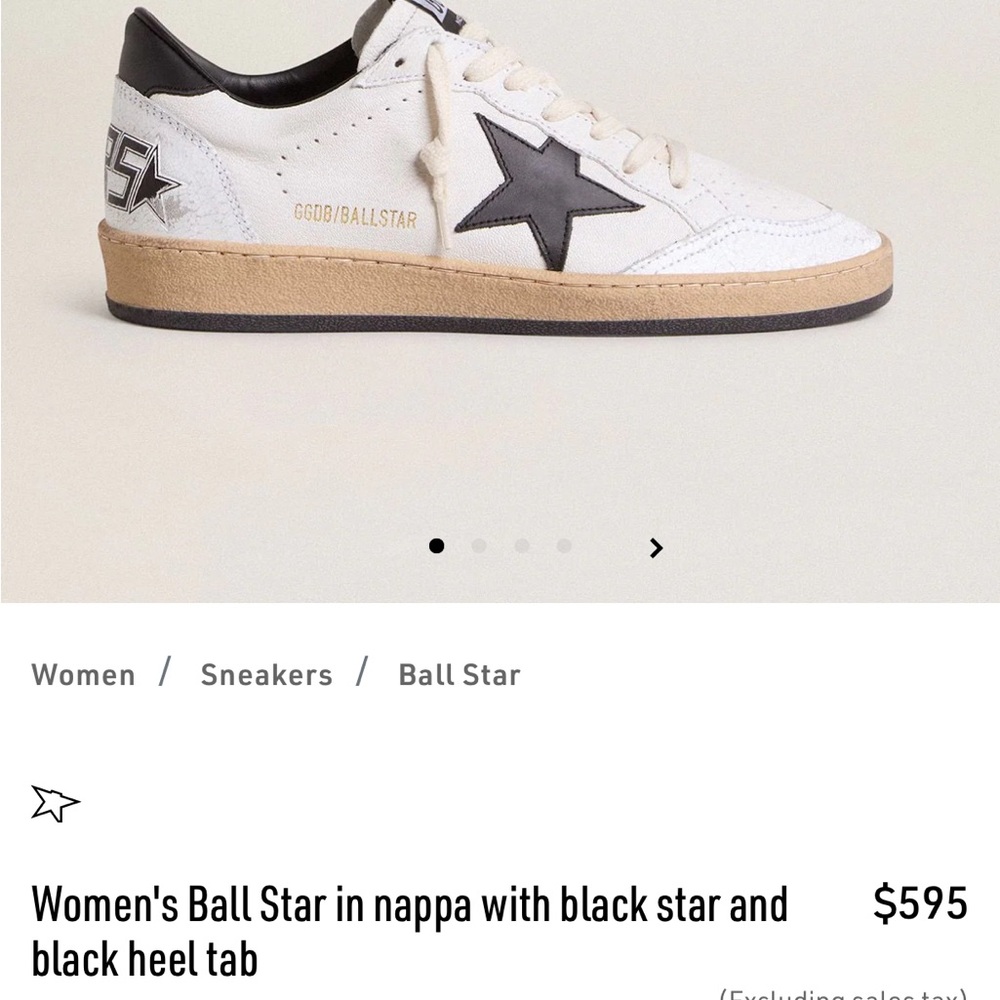 Golden Goose Women's Ball Star Sneakers - White and Black